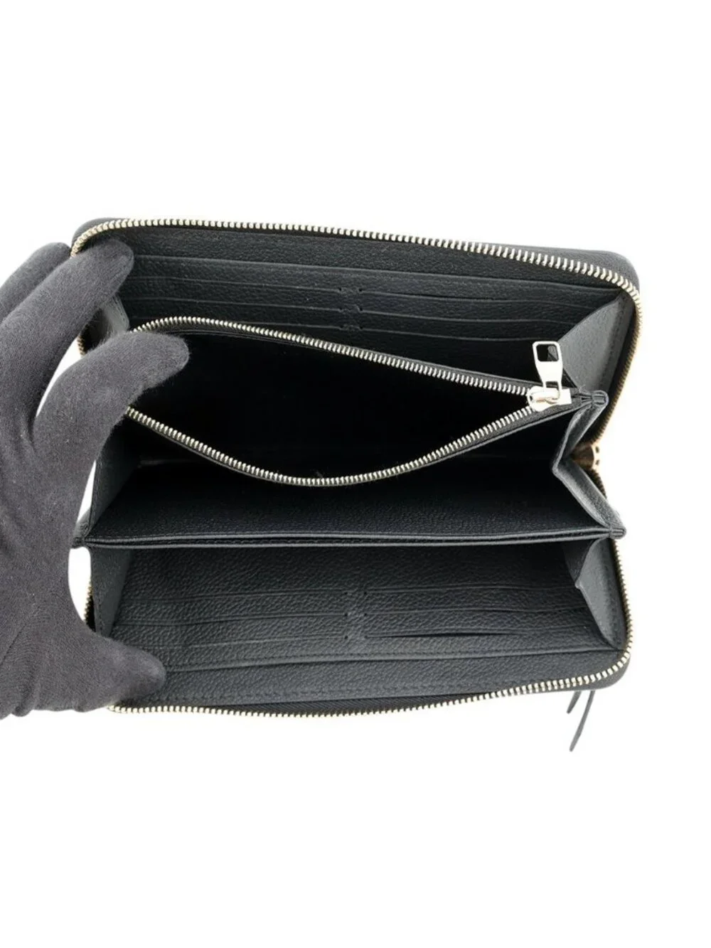 Louis Vuitton Wallet Monogram Empreinte Zippy Black